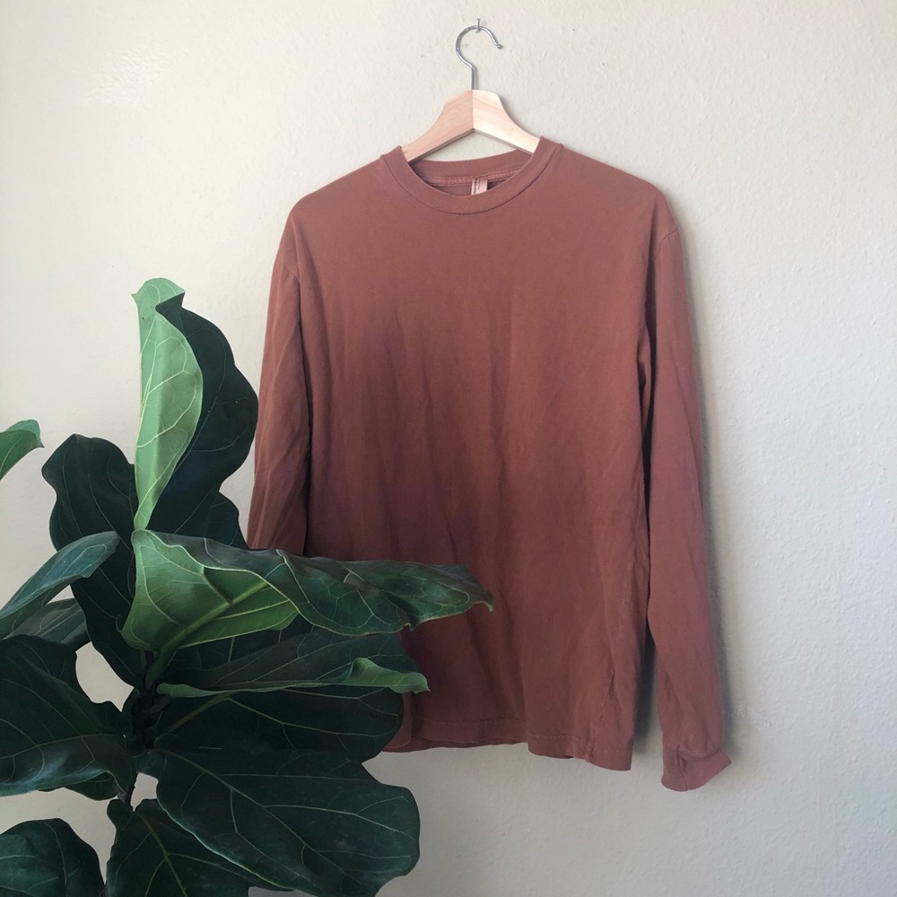 American apparel faded orange crewneck